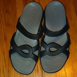 CROCS Dark and Light Gray Women's Sandals